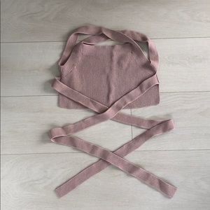 Aritzia Wilfred Tie Up Crop